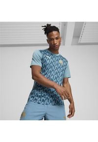 Puma - Męska koszulka przedmeczowa z krótkim rękawem Olympique Marsylia PUMA. Kolor: niebieski. Długość rękawa: krótki rękaw. Długość: krótkie. Wzór: aplikacja. Sport: piłka nożna #2