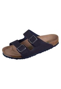 Klapki męskie Birkenstock Arizona. Zapięcie: bez zapięcia. Kolor: czarny. Materiał: materiał. Szerokość cholewki: normalna. Sport: turystyka piesza