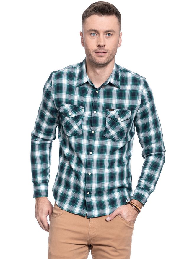 Lee - KOSZULA MĘSKA LEE CLEAN WESTERN SHIRT NIGHT SKY L644YVSJ 112115648