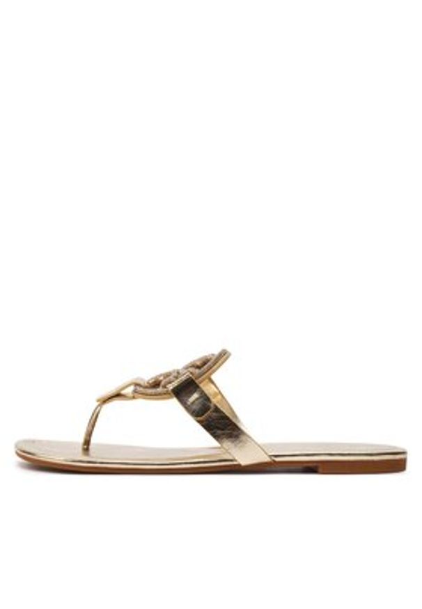 Tory Burch Japonki 153708 Złoty. Kolor: złoty. Materiał: skóra