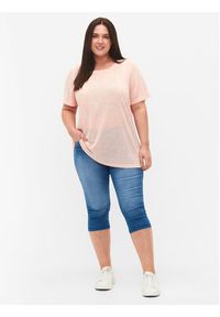 Zizzi Szorty jeansowe O10305H Niebieski Slim Fit. Kolor: niebieski. Materiał: bawełna, syntetyk #6
