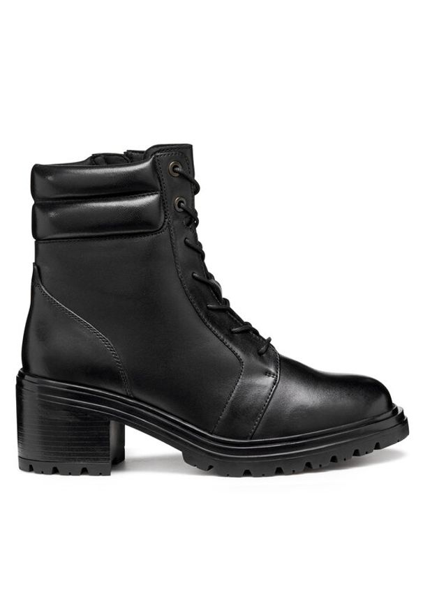 Geox Botki D Damiana D56QCC 043TU C9999 Czarny. Kolor: czarny. Materiał: skóra
