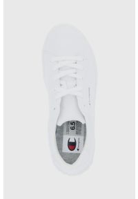 Champion Buty kolor biały na płaskiej podeszwie. Nosek buta: okrągły. Zapięcie: sznurówki. Kolor: biały. Materiał: guma. Obcas: na płaskiej podeszwie #3