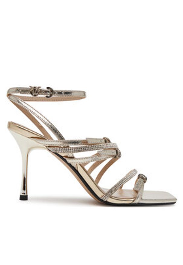 Pinko - PINKO Sandały Lisa 01 SD0301 P081 Złoty. Kolor: złoty. Materiał: skóra