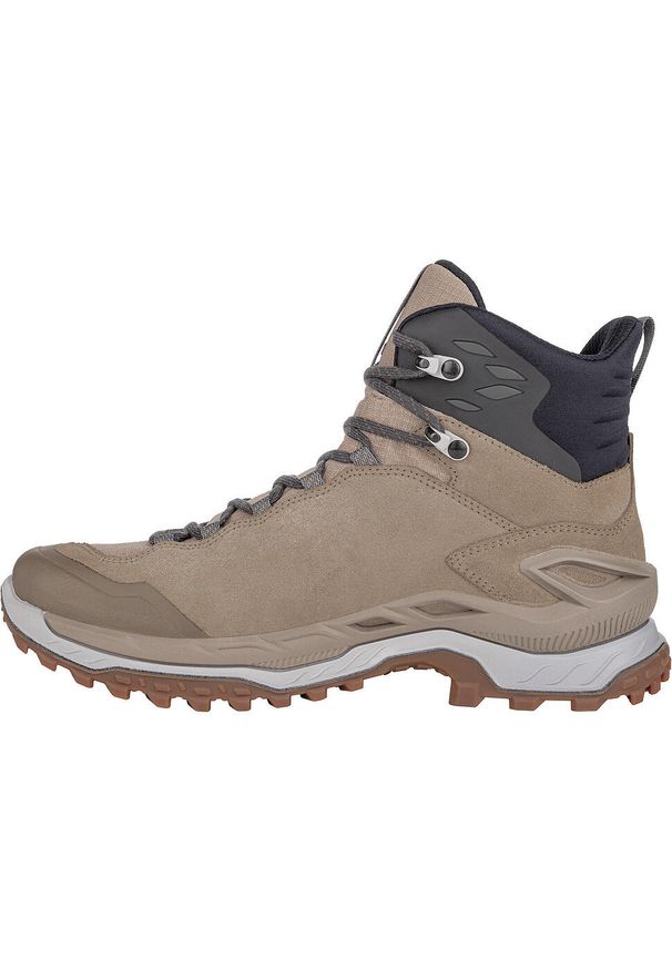 Buty trekkingowe damskie Lowa Innovo Mid Gtx. Wysokość cholewki: za kostkę. Kolor: wielokolorowy, szary. Materiał: materiał, skóra, syntetyk. Szerokość cholewki: normalna