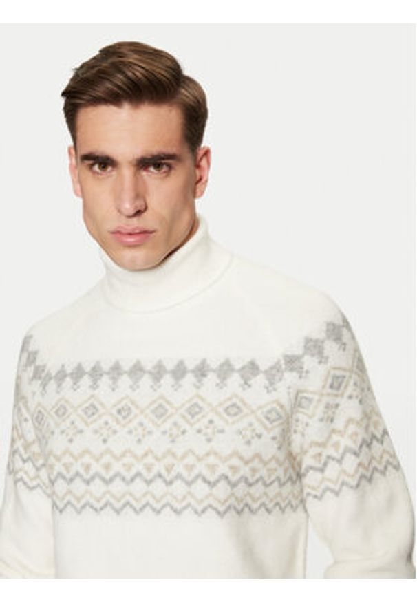 Guess Golf M4PR58 Z3LQ0 Écru Regular Fit. Typ kołnierza: golf. Materiał: syntetyk