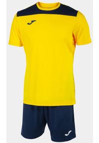 Zestaw Sportowy Joma Phoenix II 4XS - Żółty/Marynarski dla Dzieci. Okazja: na uczelnię. Kolor: niebieski, żółty, wielokolorowy. Materiał: poliester, dresówka. Styl: sportowy