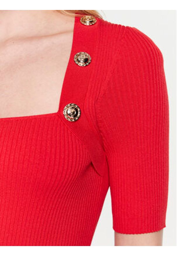 Pinko Sweter Attinio 100419 A0LD Czerwony Slim Fit. Kolor: czerwony. Materiał: wiskoza