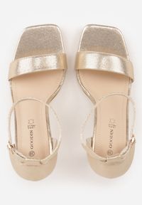 Born2be - Złote Sandały na Szpilce z Paskiem Wokół Kostki Trisven. Okazja: na co dzień. Zapięcie: pasek. Kolor: złoty. Obcas: na szpilce. Styl: elegancki, klasyczny, casual #7