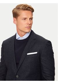 BOSS - Boss Marynarka H-Hutson 50528083 Granatowy Slim Fit. Kolor: niebieski. Materiał: wełna #4