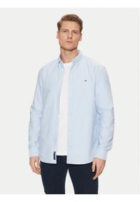 Tommy Jeans Koszula Oxford DM0DM20667 Błękitny Regular Fit. Kolor: niebieski. Materiał: bawełna #1