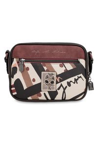 Brązowa Stylowa Damska Torebka Anekke Mademoiselle. Kolor: brązowy. Wzór: haft. Dodatki: z haftem. Styl: elegancki #6