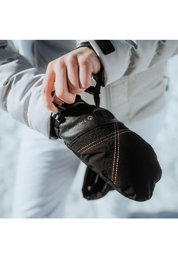 Rękawice podgrzewane damskie Therm-ic Ultra Heat Boost Mittens. Kolor: czarny. Sezon: zima. Sport: narciarstwo