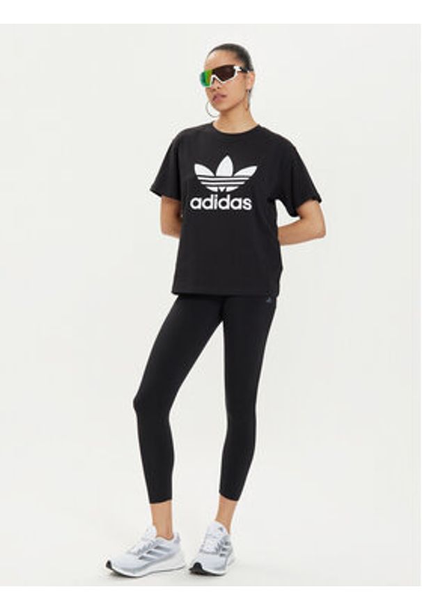 Adidas - adidas T-Shirt Trefoil IR9533 Czarny Regular Fit. Kolor: czarny. Materiał: bawełna