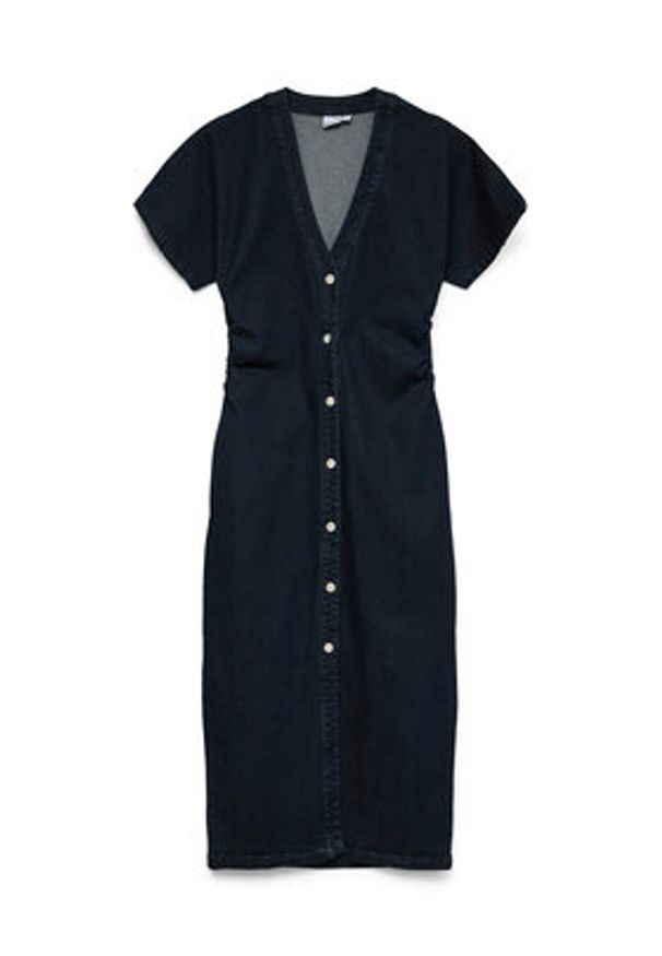 Vero Moda Sukienka jeansowa Sanni 10345708 Granatowy Slim Fit. Kolor: niebieski. Materiał: bawełna