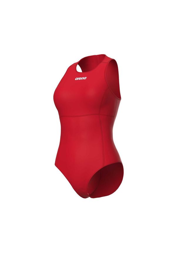 Damski kostium kąpielowy 1-częściowy Arena Team Solid. Kolor: czerwony