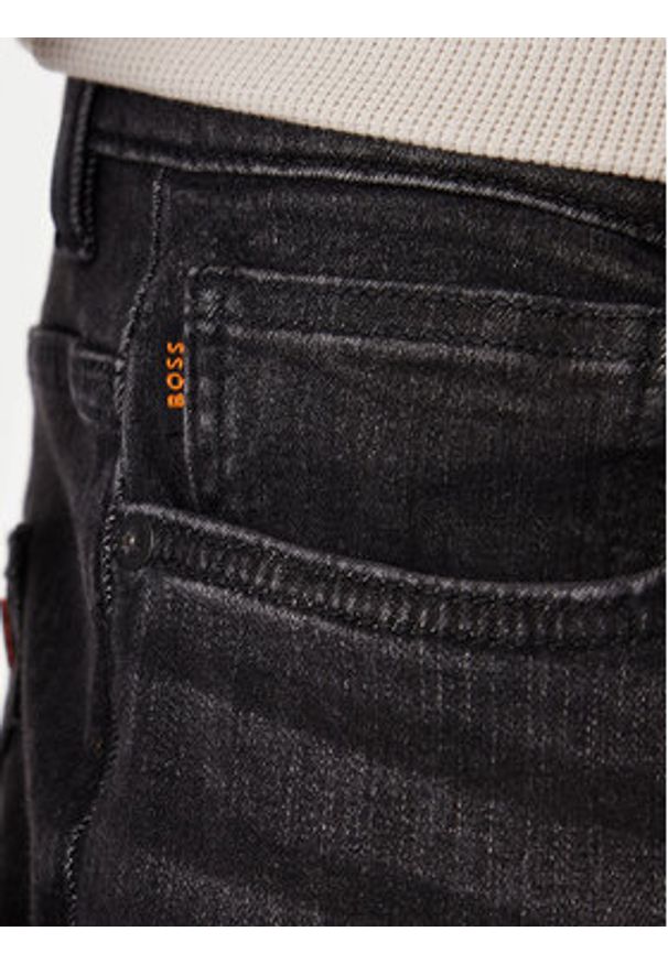 BOSS Jeansy Delaware 50553405 Czarny Slim Fit. Kolor: czarny