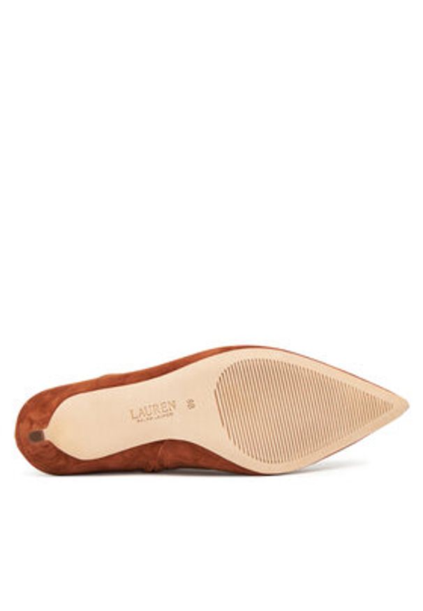 Lauren Ralph Lauren - LAUREN RALPH LAUREN Botki 802967779002 Brązowy. Kolor: brązowy. Materiał: zamsz, skóra