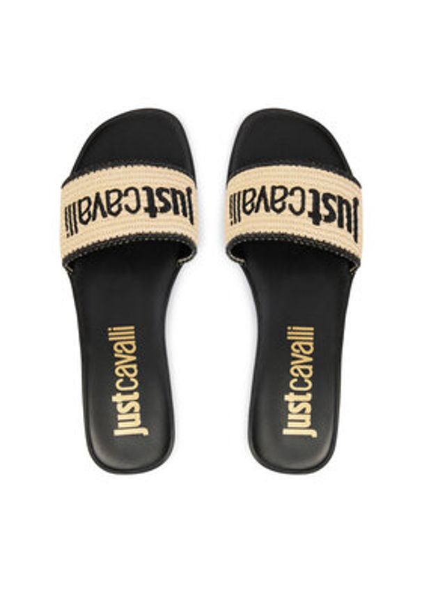 Just Cavalli Klapki 80RA3S80 ZSE60 Beżowy. Kolor: beżowy. Materiał: syntetyk