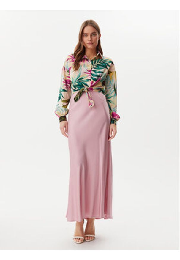 Guess Koszula W5GH0IWH9C2 Kolorowy Classic Fit. Materiał: syntetyk. Wzór: kolorowy