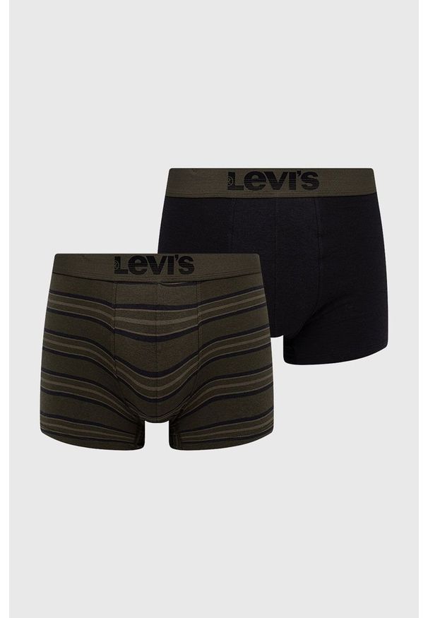 Levi's® - Levi's Bokserki (2-pack) męskie kolor zielony. Kolor: zielony