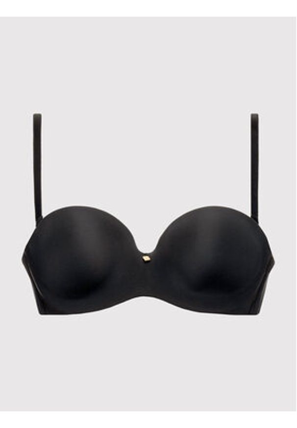 Triumph Biustonosz bardotka 10156745 Czarny. Kolor: czarny. Materiał: syntetyk