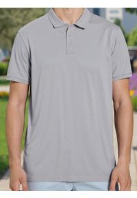 Sinsay - Bawełniana koszulka polo - szary. Typ kołnierza: polo. Kolor: szary. Materiał: bawełna #1