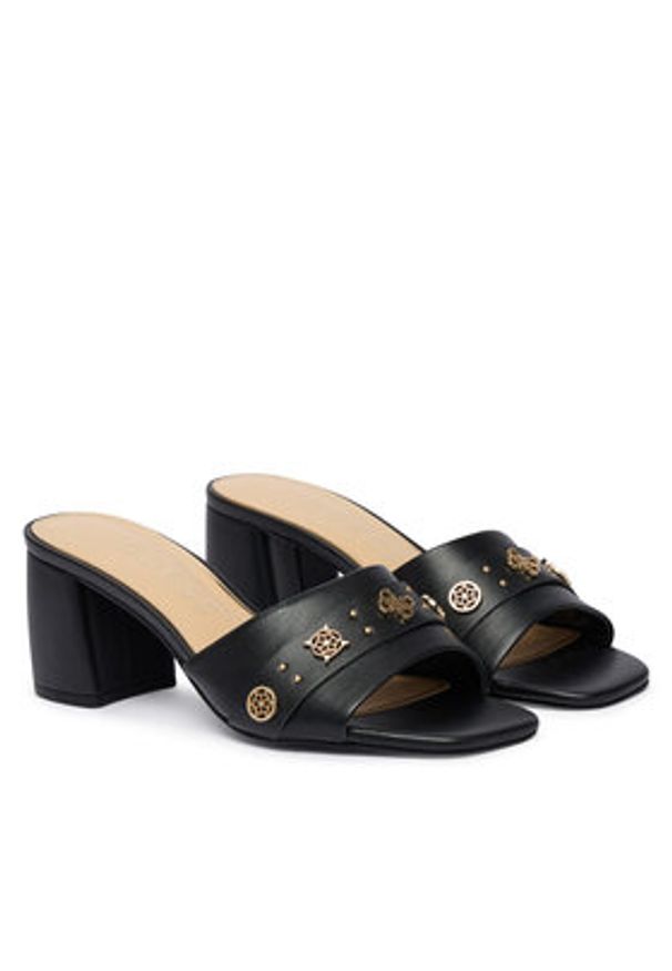 Guess Klapki FLJGAU ELE03 Czarny. Kolor: czarny. Materiał: skóra