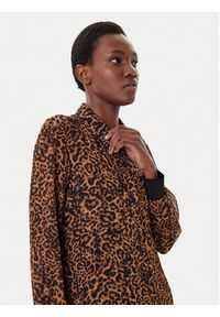 DKNY Koszula P43A8FXZ Brązowy Regular Fit. Kolor: brązowy. Materiał: syntetyk