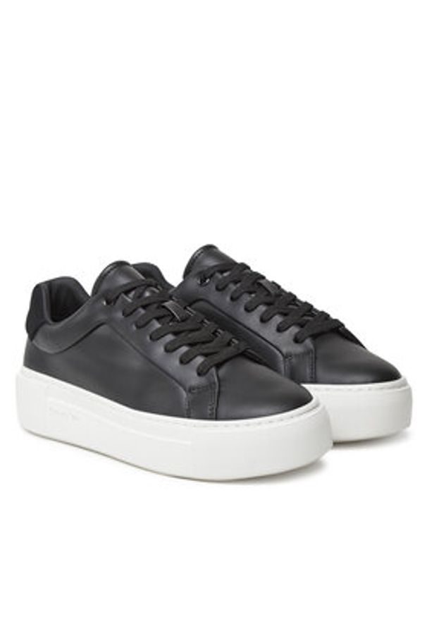 Calvin Klein Sneakersy Ff Cupsole Lace Up Lth HW0HW02570 Czarny. Kolor: czarny. Materiał: skóra