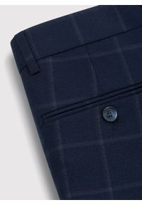 Pako Lorente - PAKO LORENTE – Granatowe spodnie garniturowe w kratę. Kolor: niebieski. Styl: elegancki #3