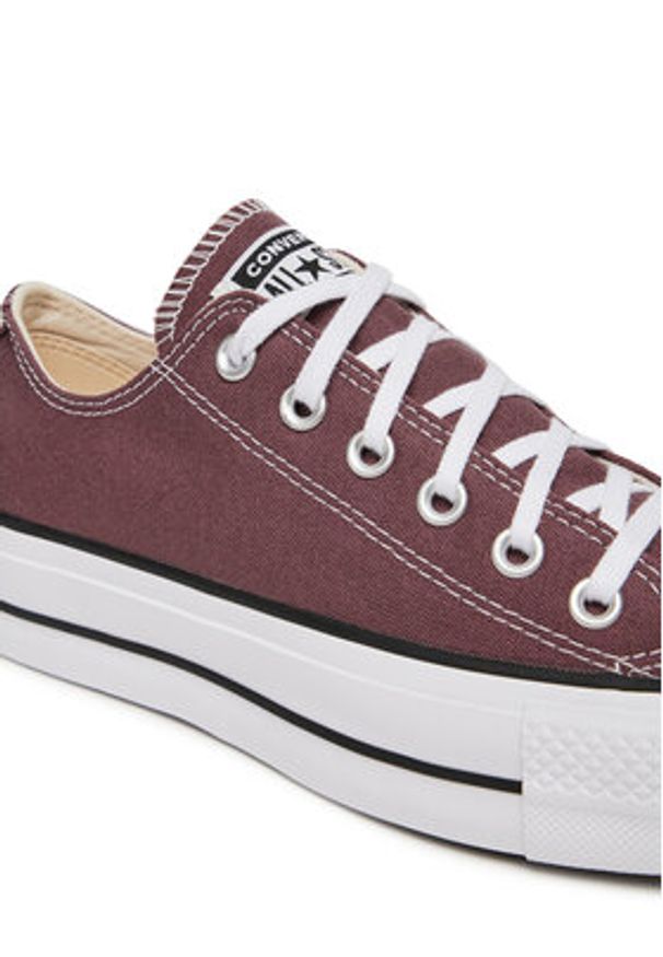 Converse Trampki Chuck Taylor All Star Lift Platform A10647C Bordowy. Kolor: czerwony. Materiał: materiał. Obcas: na platformie