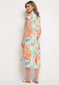 Born2be - Beżowa Bawełniana Sukienka o Koszulowym Kroju z Kieszeniami Middia. Okazja: na co dzień. Typ kołnierza: kołnierzyk klasyczny. Kolor: beżowy. Materiał: bawełna. Typ sukienki: koszulowe. Styl: klasyczny, casual, elegancki #7