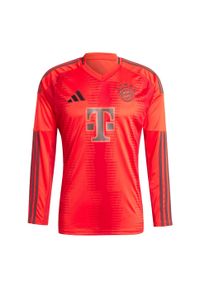 Adidas - Koszulka FC Bayern 24/25 Long Sleeve Home. Kolor: czerwony. Materiał: materiał. Długość rękawa: długi rękaw