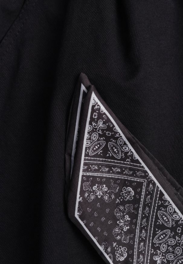 Born2be - Czarne Eleganckie Spodnie z Bawełny i Wiskozy z Materiałowym Paskiem-Apaszką Vetina. Okazja: na co dzień, na spotkanie biznesowe, do pracy. Kolor: czarny. Materiał: wiskoza, bawełna, materiał. Styl: elegancki