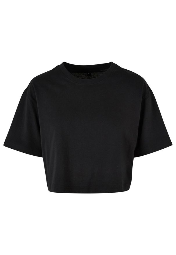 BUILD YOUR BRAND - Oversized Crop Top Dla Pań I Panów. Kolor: czarny