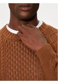 Matinique Sweter Triton 30207487 Brązowy Regular Fit. Kolor: brązowy. Materiał: bawełna #3