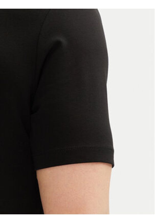 Karl Lagerfeld - KARL LAGERFELD T-Shirt 755404 552235 Czarny Regular Fit. Typ kołnierza: dekolt w karo. Kolor: czarny. Materiał: bawełna