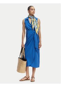 LOLA CASADEMUNT Sukienka codzienna LS2616132 Niebieski Regular Fit. Okazja: na co dzień. Kolor: niebieski. Materiał: lyocell. Typ sukienki: proste. Styl: casual #2