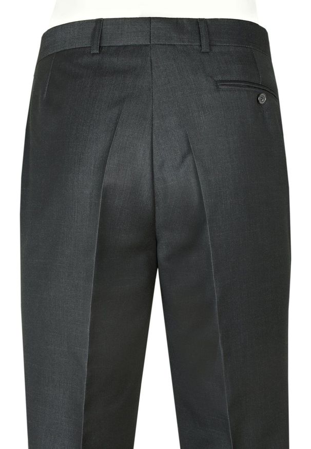 Casino - Garnitur Dwuczęściowy Grafit, Elegancki, Zapinany na Dwa Guziki, Spodnie w Kant, Ciemny Szary-CASINO. Kolor: szary. Materiał: wiskoza, poliester