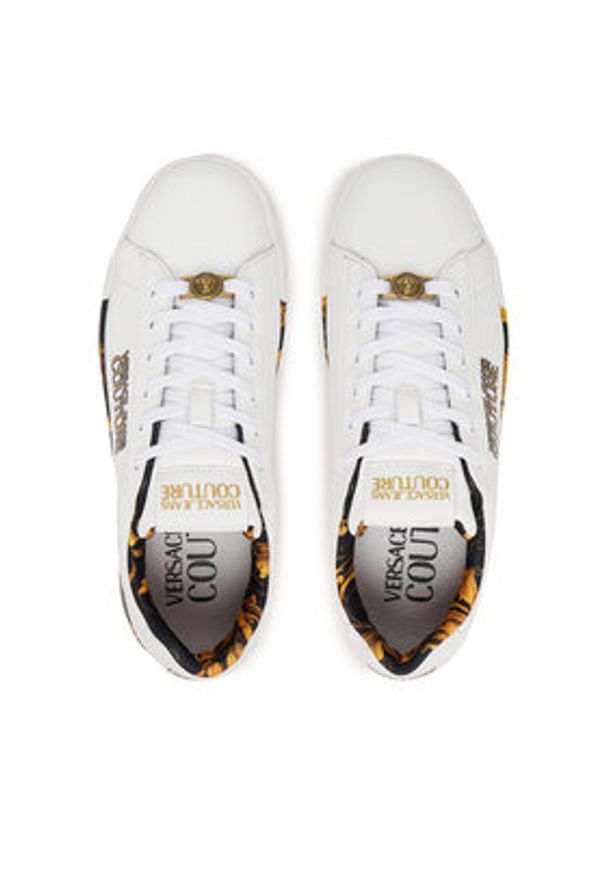 Versace Jeans Couture Sneakersy 79VA3SKL Biały. Kolor: biały. Materiał: skóra