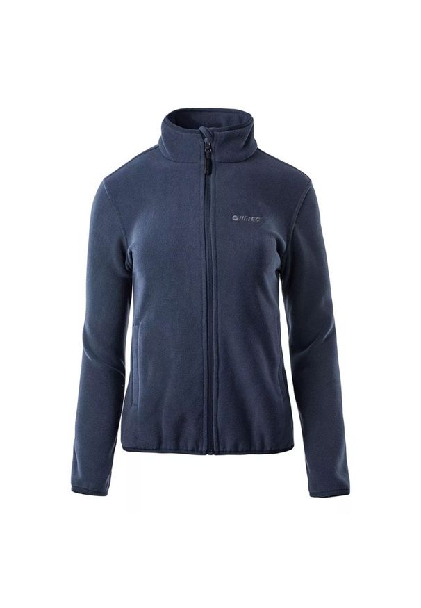 Hi-tec - Polar damski Hi-Tec Lady Zoe - granatowy, Rozmiar S. Typ kołnierza: kołnierzyk stójkowy. Kolor: niebieski. Materiał: polar. Sezon: zima