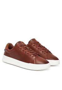 TOMMY HILFIGER - Tommy Hilfiger Sneakersy Th Court Core Cognac FM0FM05729 Brązowy. Kolor: brązowy. Materiał: skóra