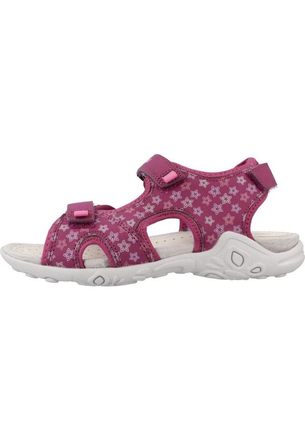 Geox - Sandały GEOX J SANDAL WHINBERRY G Bordeaux. Kolor: czerwony. Materiał: syntetyk, tkanina. Sezon: lato