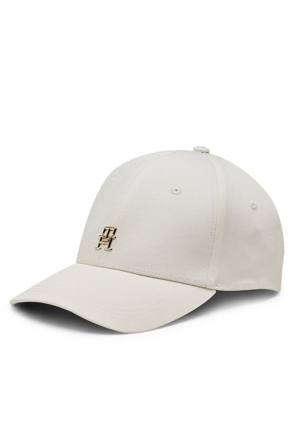 TOMMY HILFIGER - Tommy Hilfiger Czapka z daszkiem Essential Chic Cap AW0AW15772 Beżowy. Kolor: beżowy. Materiał: materiał