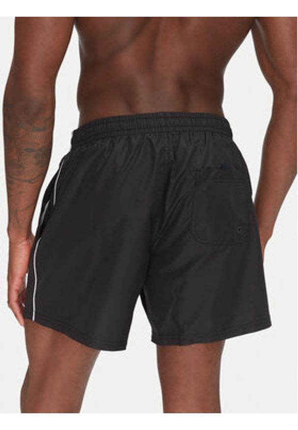 Pepe Jeans Szorty kąpielowe Logo PMB10419 Czarny Regular Fit. Kolor: czarny. Materiał: syntetyk