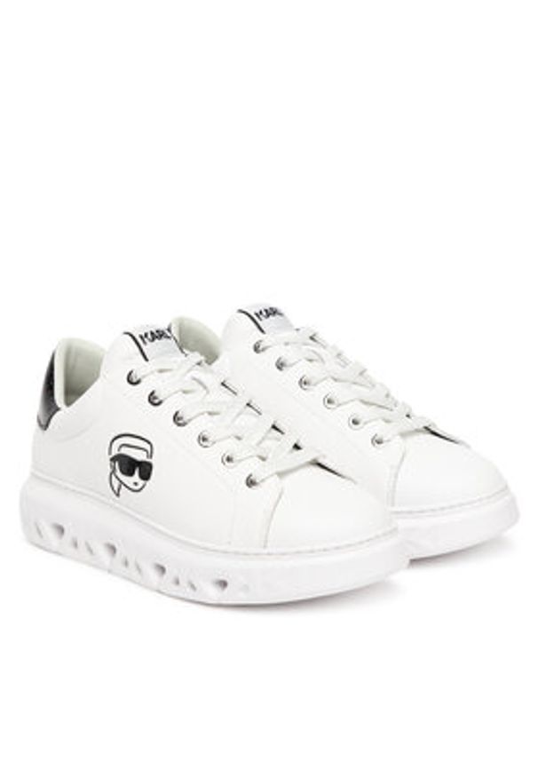Karl Lagerfeld - KARL LAGERFELD Sneakersy KL64525 Biały. Kolor: biały. Materiał: skóra