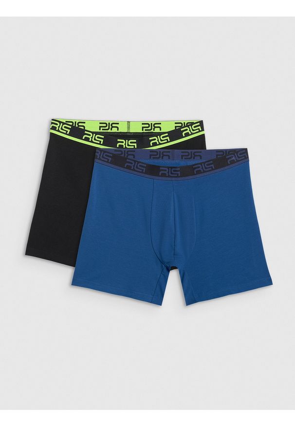 4f - 4F Bielizna bokserki (2-pack) męskie 4F x Robert Lewandowski - czarne M. Kolor: wielokolorowy. Materiał: elastan, bawełna, materiał, dzianina, skóra