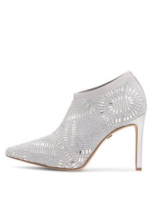 Nine West Półbuty MAJDY FF-1717 Srebrny. Kolor: srebrny. Materiał: materiał