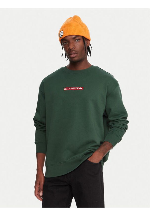 Quiksilver Bluza Dna EQYFT05120 Zielony Oversize. Kolor: zielony. Materiał: bawełna